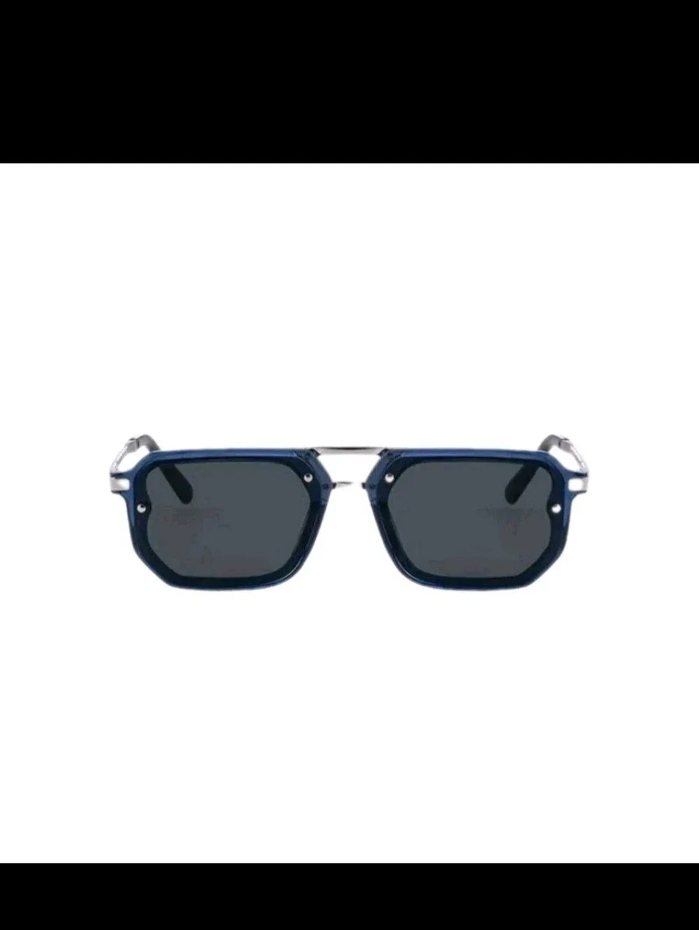 Men's Navy Blue Square Sunglasses - Polarized UV Protection